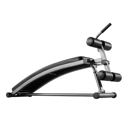 Sit Up Bench, Curved Decline Ab Bench with Reverse Crunch Handle, with 6 Adjustable Height Setting, Heavy Duty Steel, 600 Lbs Capacity for Home Gym Workouts, Strength Training, Full Body Muscles