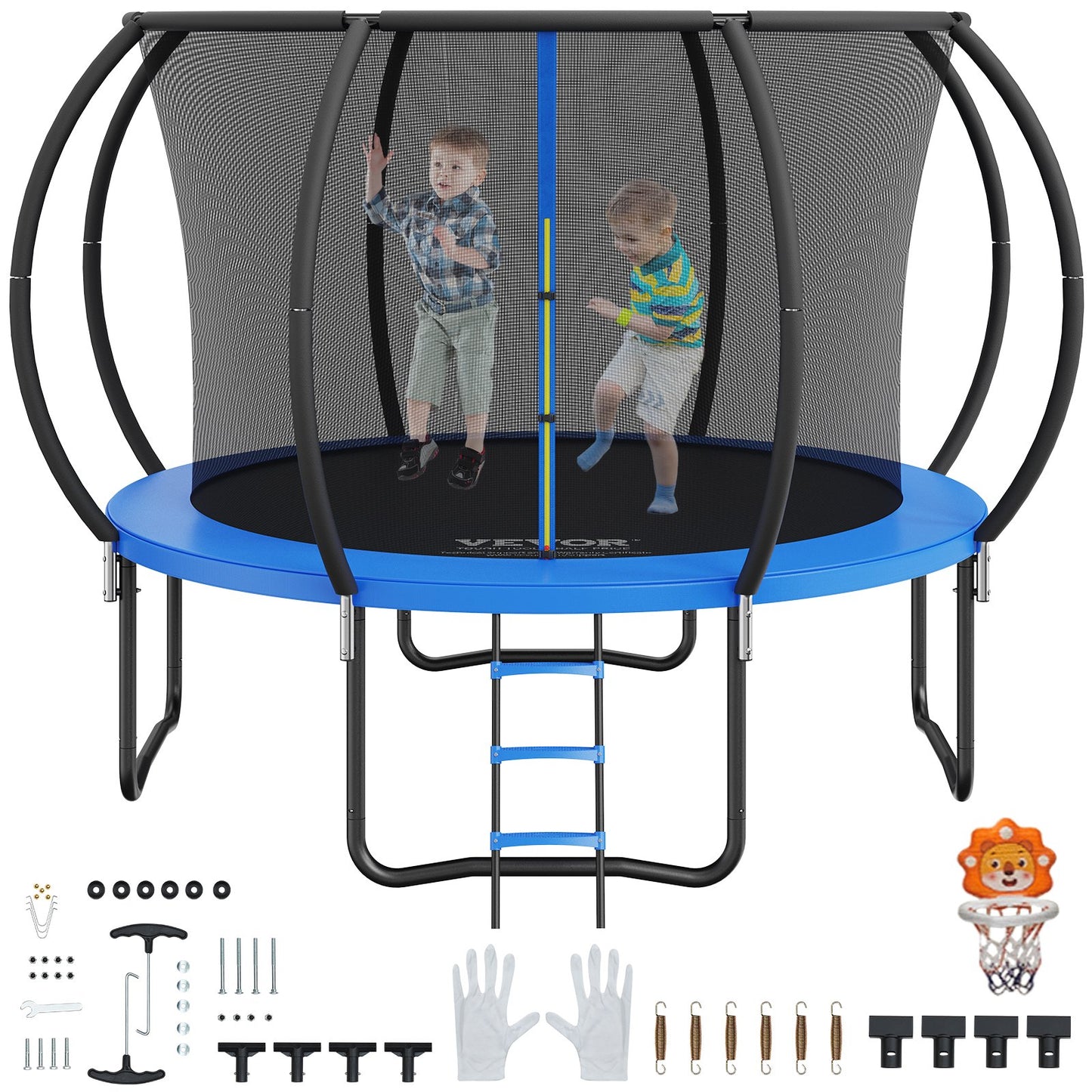 10FT Outdoor-Trampolin für Kinder mit Sicherheitsnetz