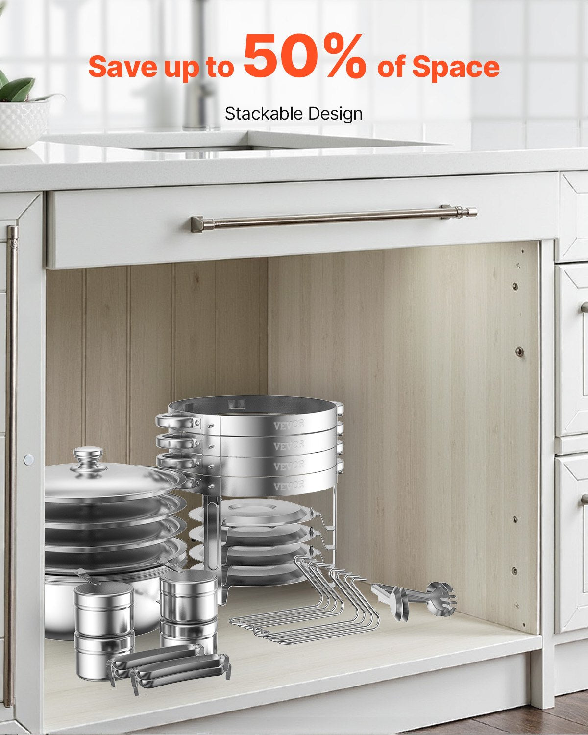 Chafing Dish Buffet Set, 5 Qt 2 Pack, Stainless Steel Chafer with 2 Full Size Pan, Round Catering Warmer Server with Glass Lid Water Pan Folding Stand Fuel Holder, for Wedding Party Banquet, Silver