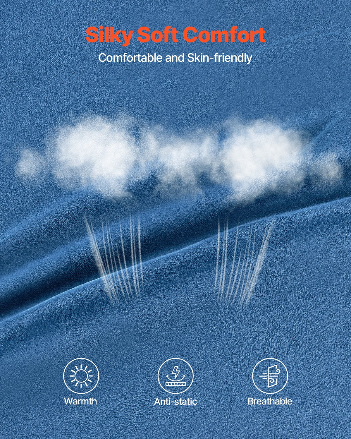 Round Bean Bag Stol med avtagbart och tvättbart överdrag för vuxna Blå