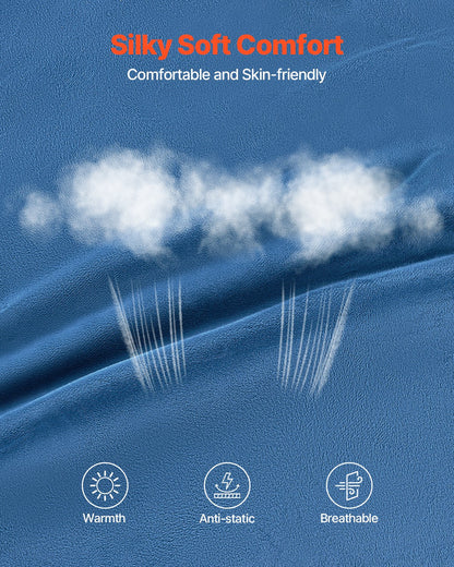 Round Bean Bag Stol med avtagbart och tvättbart överdrag för vuxna Blå