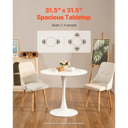 84 cm round wooden dining table for 2-4 people (table only) | EU