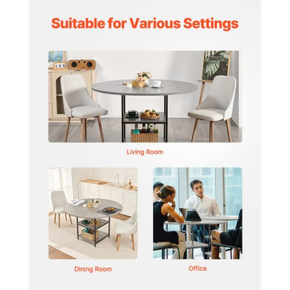 47 Zoll runder Esstisch aus Holz für 2–4 Personen (nur Tisch) | EU