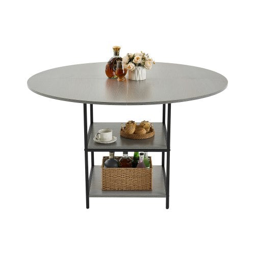 47 Zoll runder Esstisch aus Holz für 2–4 Personen (nur Tisch) | EU