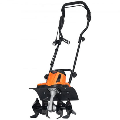 10 Amp Electric Tiller, 14" Tilling Width 3.94" Tilling Depth Corded Electric Tiller/Cultivator, Steel Mn Tines, Rototiller for Garden Lawn Soil Digging
