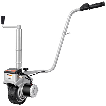 Electric Trailer Dolly, 5000lbs dragkapacitet, 350W 12V Trailer Jockey Wheel med 22 ft/min rörelsehastighet, 12''-24,8'' Justerbar klämhöjd & 8'' gummidäck, för flyttsläp husvagnsbåt