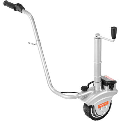 Electric Trailer Dolly, 5000lbs dragkapacitet, 350W 12V Trailer Jockey Wheel med 22 ft/min rörelsehastighet, 12''-24,8'' Justerbar klämhöjd & 8'' gummidäck, för flyttsläp husvagnsbåt