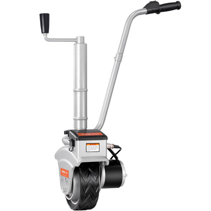 Electric Trailer Dolly, 5000lbs dragkapacitet, 350W 12V Trailer Jockey Wheel med 22 ft/min rörelsehastighet, 12''-24,8'' Justerbar klämhöjd & 8'' gummidäck, för flyttsläp husvagnsbåt