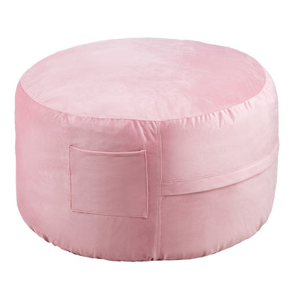 Runder Sitzsack mit abnehmbarem Bezug, 91 cm, Dutch Velvet Pink