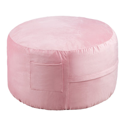 Runder Sitzsack mit abnehmbarem Bezug, 91 cm, Dutch Velvet Pink