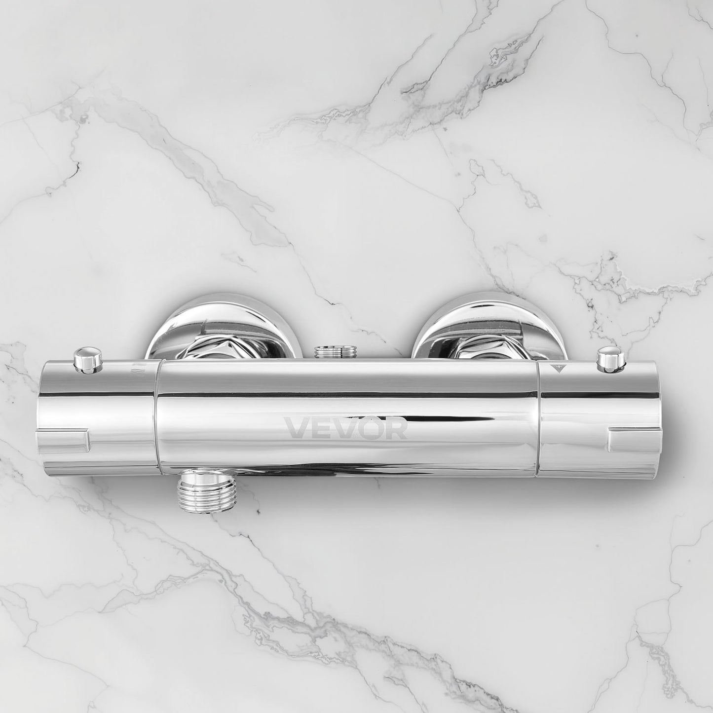 Thermostatic Shower Faucet Valve, 100℉ Secure Lock Thermostatic Shower Valve Trim Mixer, Hot Cold Water Showering Faucet Temperature Control Valves for Bathroom, RV, Leak-Proof & Chrome Plated