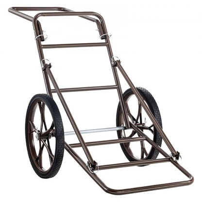 Deer Cart, 500 LBS Capacity Folding Game Cart, Deer Cart Game Hauler with 17" Big Rubber Wheel & Ergonomic Handle, Heavy-Duty Game Cart Accessories, Utility Gear Dolly for Hunting Fishing Hiking