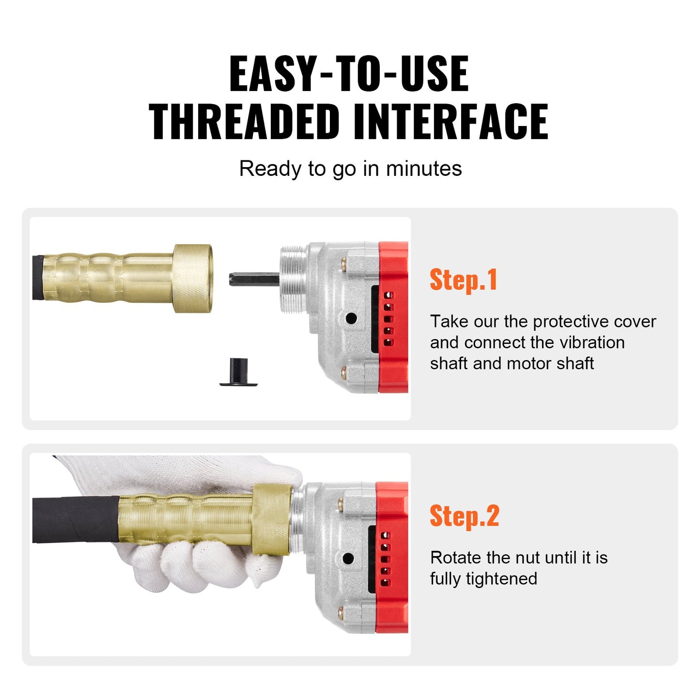 Handhållen elektrisk betongvibrator 960W 2M axelluftbubblor