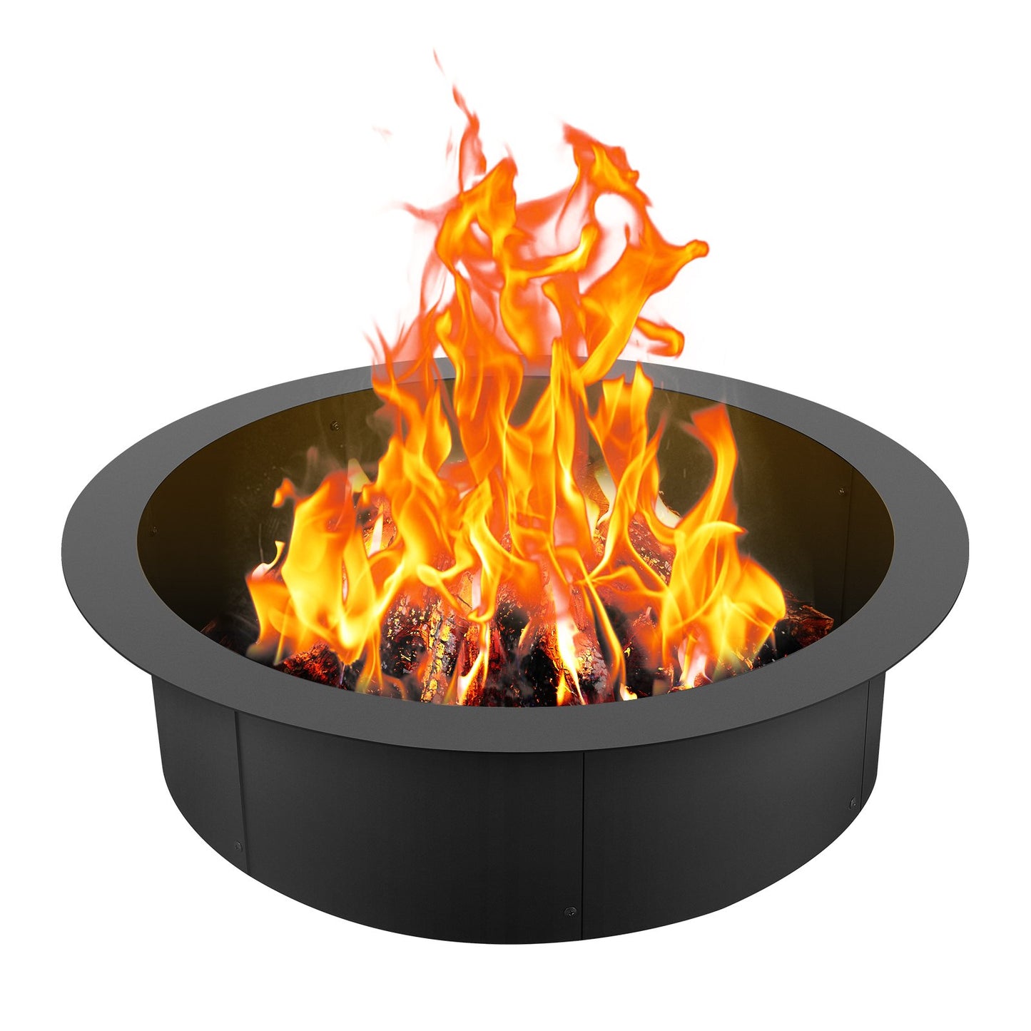Fire Pit Ring Round 36 Inch Outer Steel Liner DIY Campfire Ring Firepit