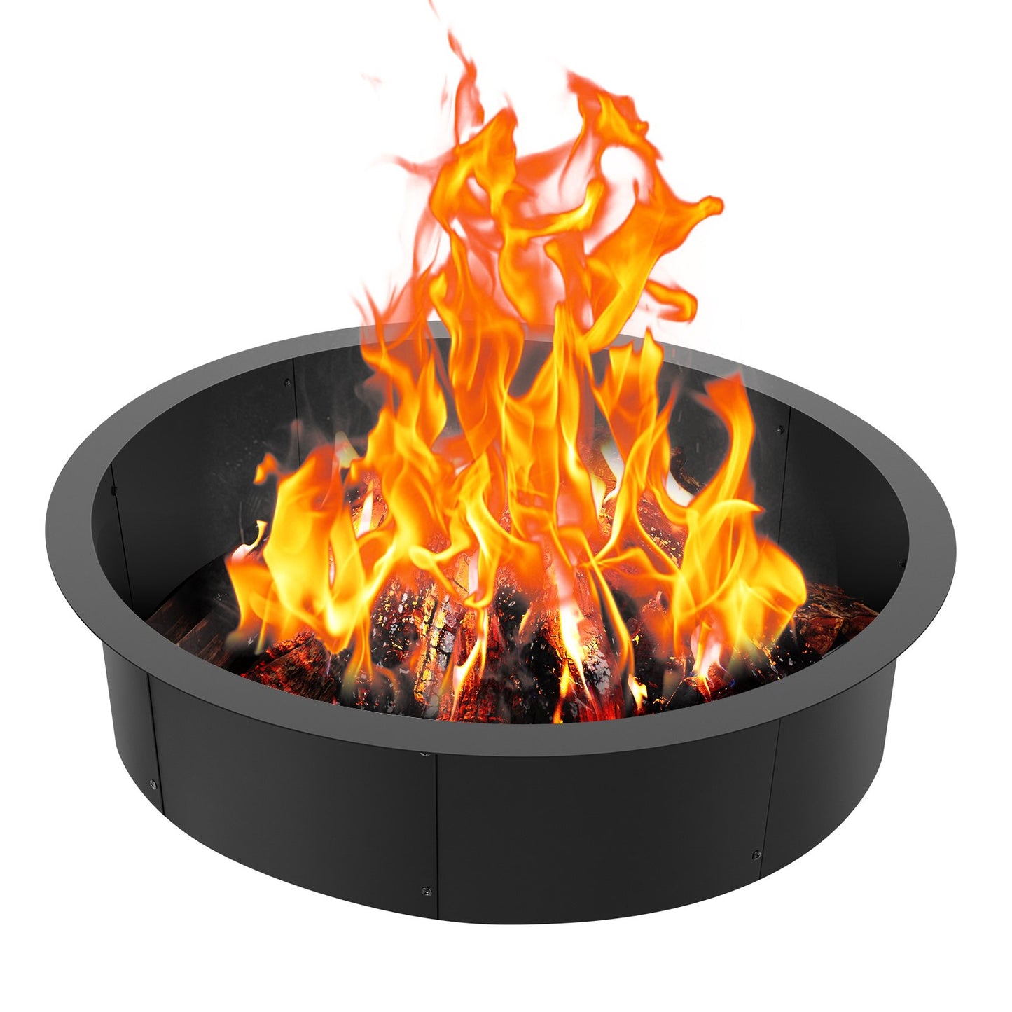 Fire Pit Ring Round 45 Inch Outer Steel Liner DIY Campfire Ring Firepit