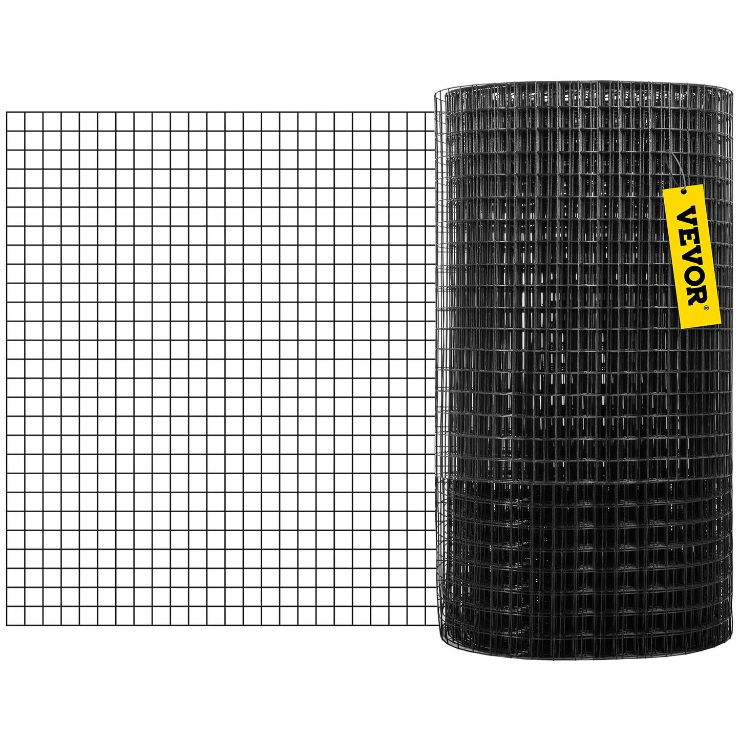 Hårdvaruduk, 48\" x 50\' & 1\"x1\" maskstorlek, galvaniserat stål Vinylbelagd 16 gauge kycklingtrådsstängsel med en skärtång och ett par tyghandskar, för trädgårdsstängsel och husdjursinhägnader,