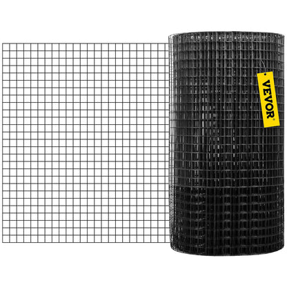 Hårdvaruduk, 48\" x 50\' & 1\"x1\" maskstorlek, galvaniserat stål Vinylbelagd 16 gauge kycklingtrådsstängsel med en skärtång och ett par tyghandskar, för trädgårdsstängsel och husdjursinhägnader,