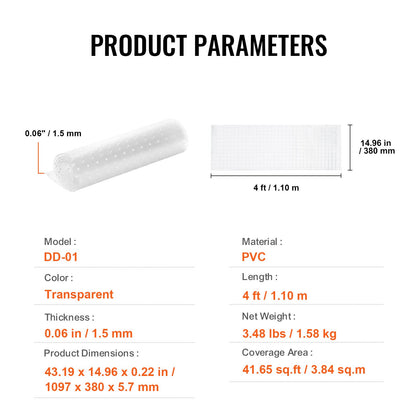 Mattenschutz für Haustiere und Katzen, 38,1 x 10,2 cm, kratzfest, Kratzstopper, PVC