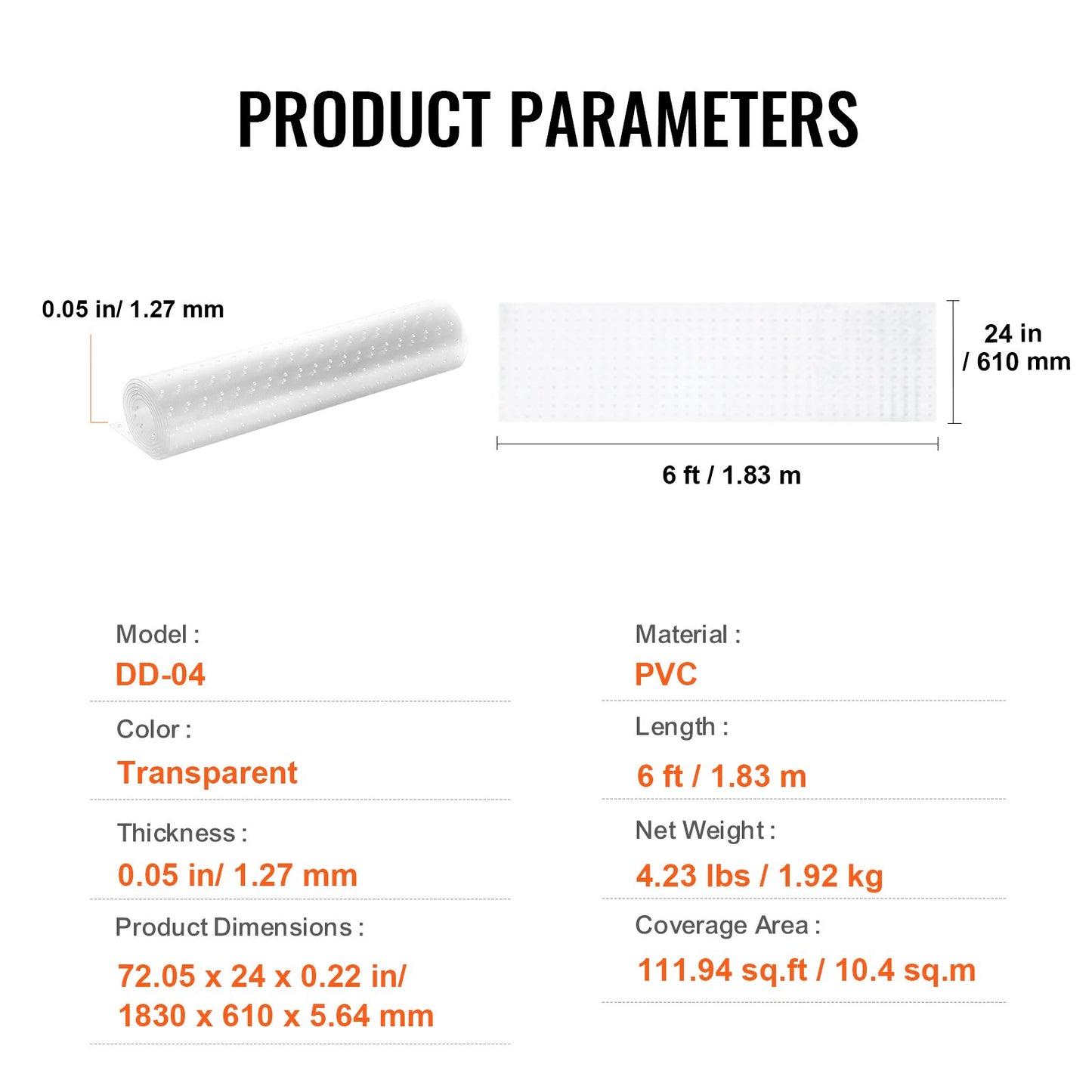 Haustier-Mattenschutz für Katzen, 61 x 15,2 cm, kratzfest, Kratzstopper, PVC