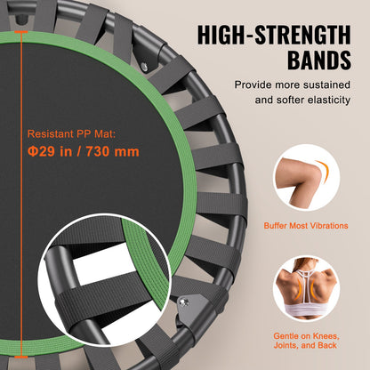 36" faltbares Mini-Fitness-Trampolin für Erwachsene, Indoor-Trainings-Rebounder