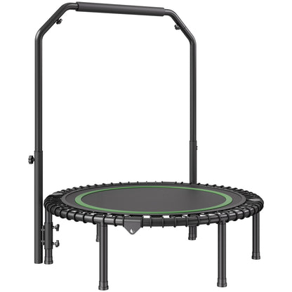 40" Faltbares Mini-Fitness-Trampolin für Erwachsene, Übungs-Rebounder mit Griff