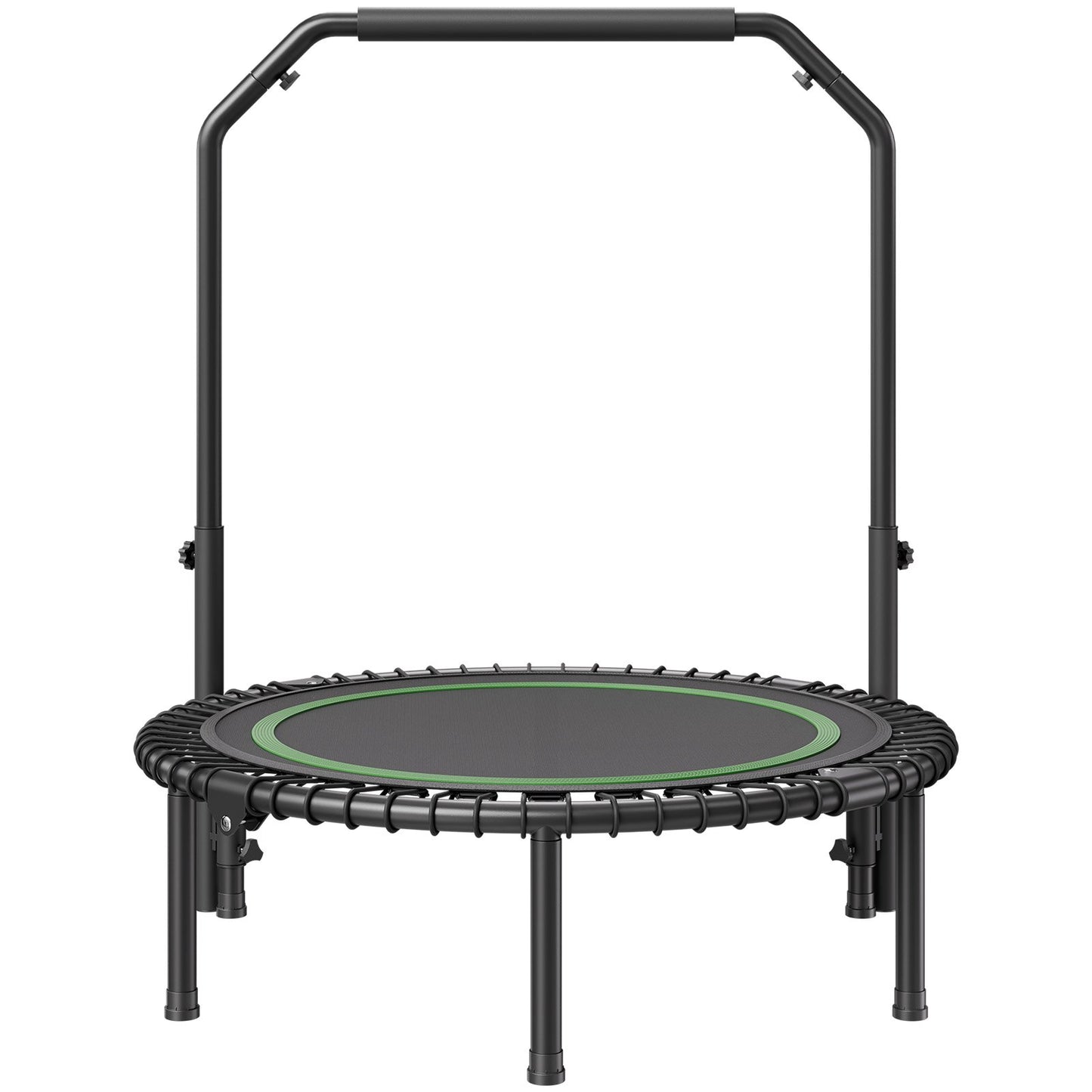 40" Faltbares Mini-Fitness-Trampolin für Erwachsene, Übungs-Rebounder mit Griff