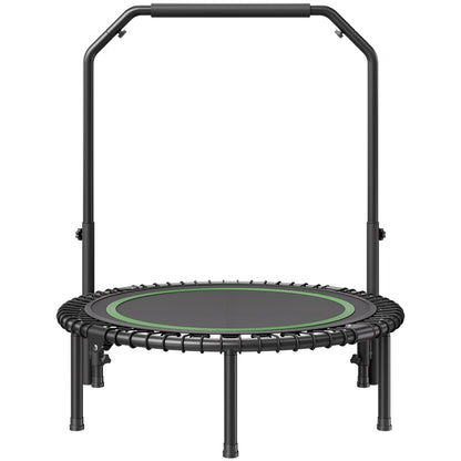 40" Faltbares Mini-Fitness-Trampolin für Erwachsene, Übungs-Rebounder mit Griff