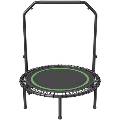40" Faltbares Mini-Fitness-Trampolin für Erwachsene, Übungs-Rebounder mit Griff