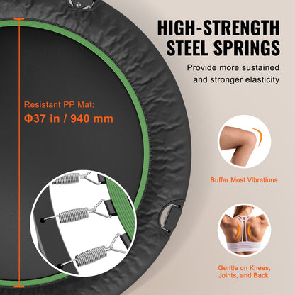 52" Foldable Mini Exercise Trampoline for Adults with Handle