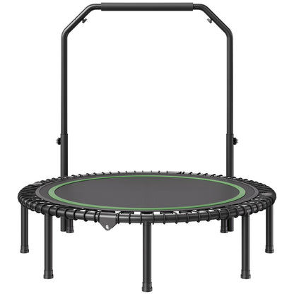 51" Foldable Mini Fitness Trampoline Adult Exercise Rebounder with Handle