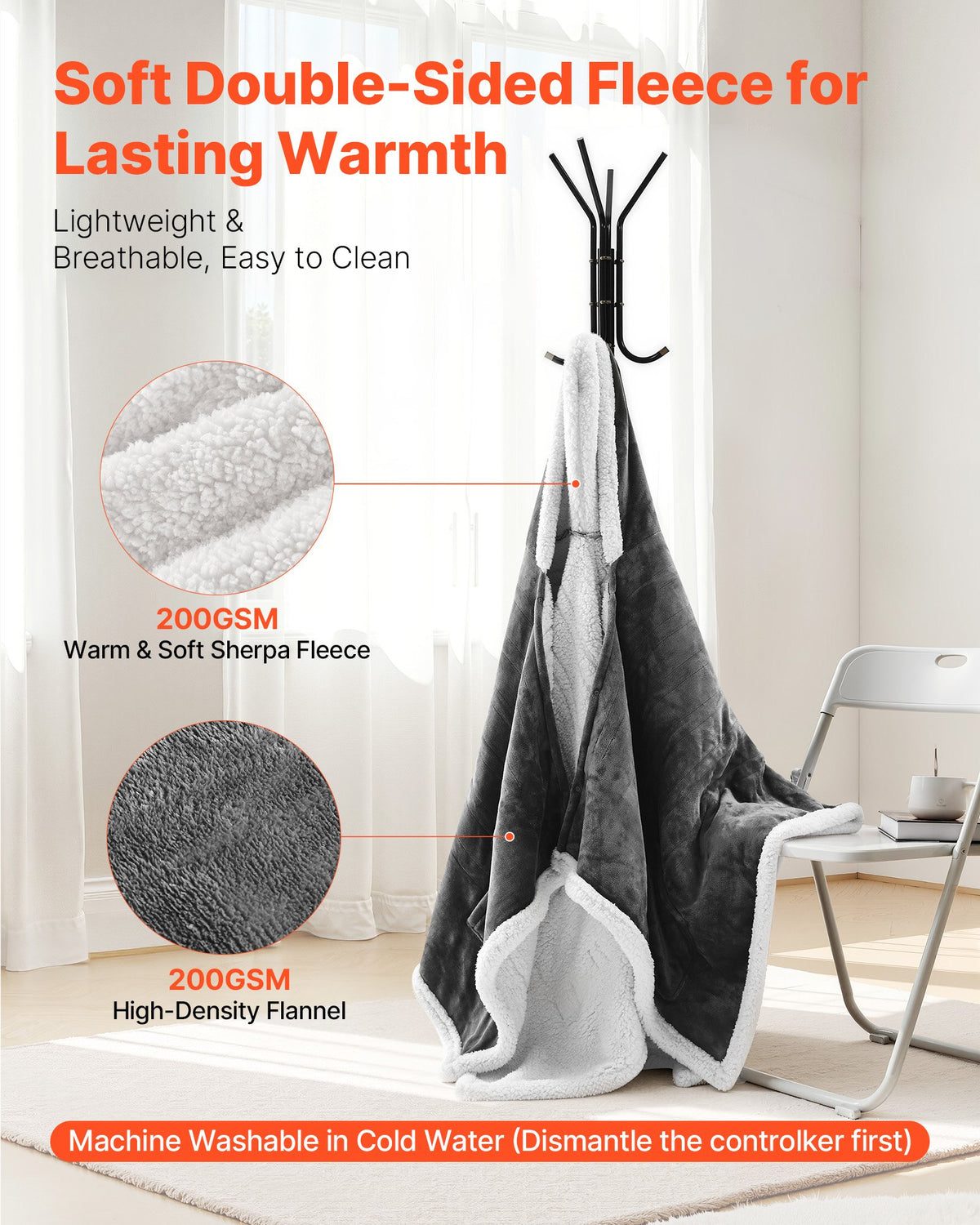 Wearable Heated Throw Blanket Electric Shawl, Portable Robe Blanket Hoodie for Women, 5 Heating Levels, 3H Auto Shut-Off, Overheat Protection,Winter for Adult Mom Girlfriend,Machine Washable