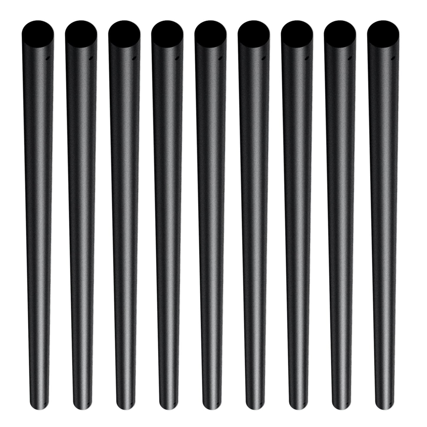 Staircase Metal Balusters, 3/4'' Round x 32'' Långa dekorativa räckespindlar i aluminium, 101-pack Däck Baluster med skruvar, Klassiskt håldäcksräcke Satin Black Pulverlackerad för veranda