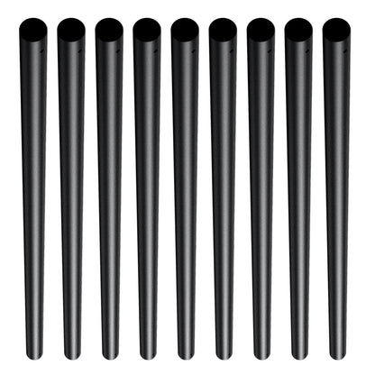 Staircase Metal Balusters, 3/4'' Round x 32'' Långa dekorativa räckespindlar i aluminium, 101-pack Däck Baluster med skruvar, Klassiskt håldäcksräcke Satin Black Pulverlackerad för veranda