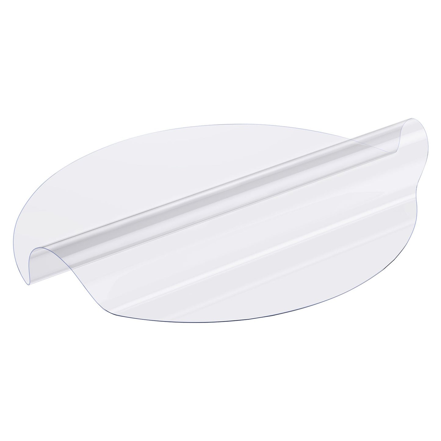 PVC-Tischdecke, runde Schreibtischdecke, 107,7 cm, aus durchsichtigem Kunststoff, 2,0 mm dick