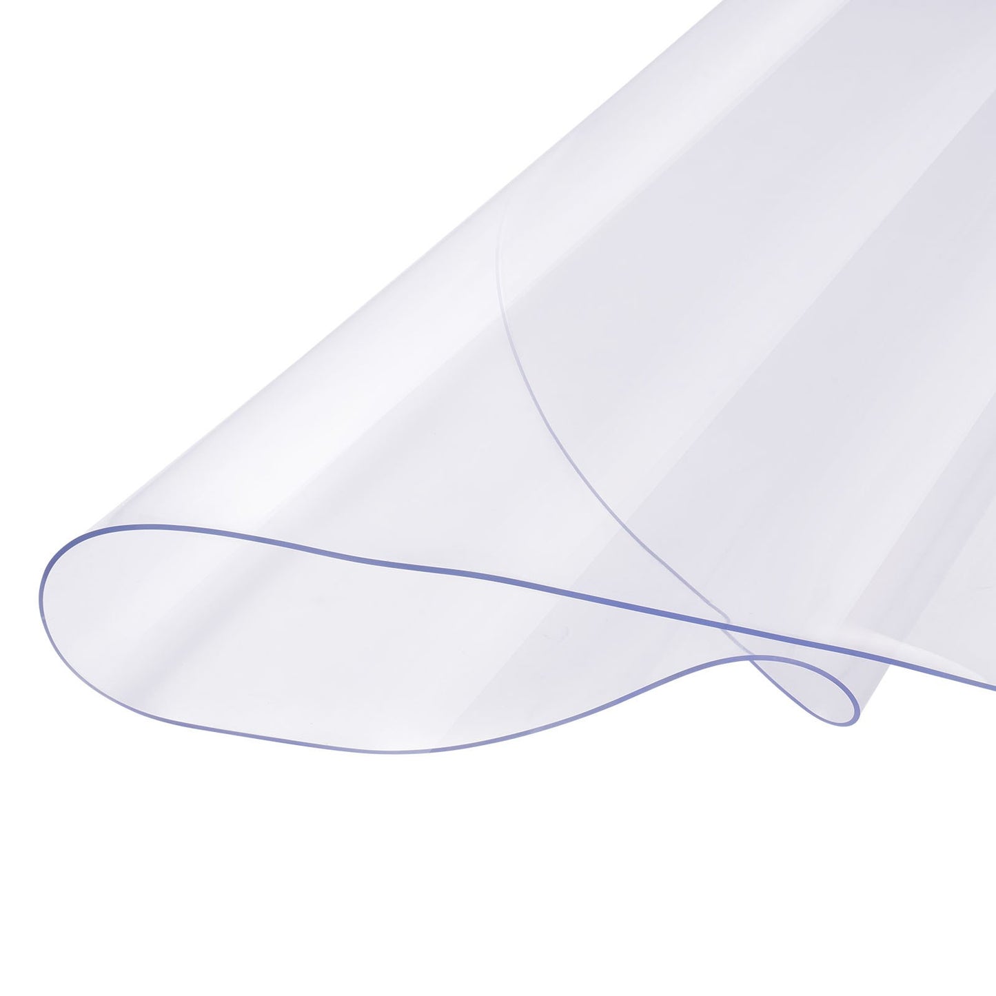 PVC bordsskydd 48 tum runt skrivbordsskydd i klar plast 2,0 mm tjockt