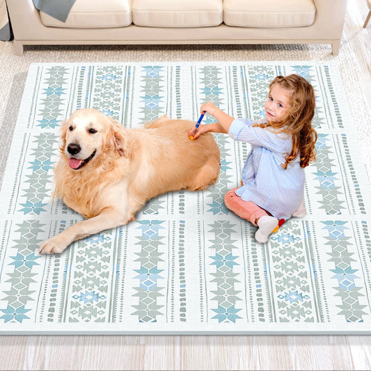 Kinder-Schaumstoff-Puzzle-Bodenspielmatte 0,5 Zoll 6 Stück ineinander greifende weiche EVA-Fliesen