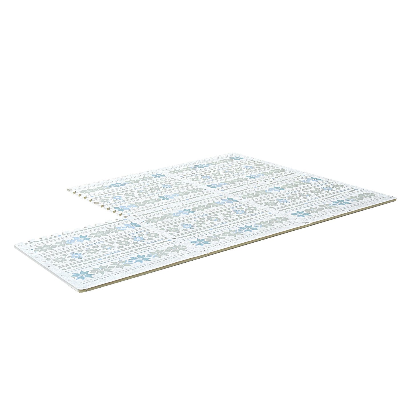 Kinder-Schaumstoff-Puzzle-Bodenspielmatte 0,5 Zoll 6 Stück ineinander greifende weiche EVA-Fliesen