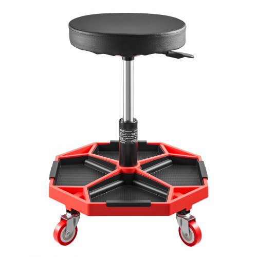 Rollbarer Mechanikerhocker, verstellbarer Garagensitz, 136 kg Tragkraft, mit Rädern | EU