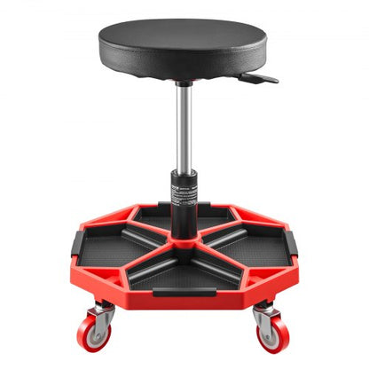 Rollbarer Mechanikerhocker, verstellbarer Garagensitz, 136 kg Tragkraft, mit Rädern | EU