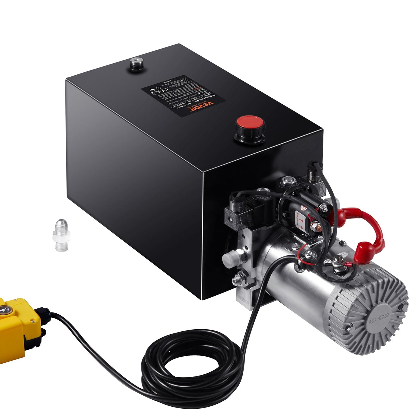Hydraulpump 15 Quarts Dubbelverkande Dump Trailer Pump Power Unit DC 12V