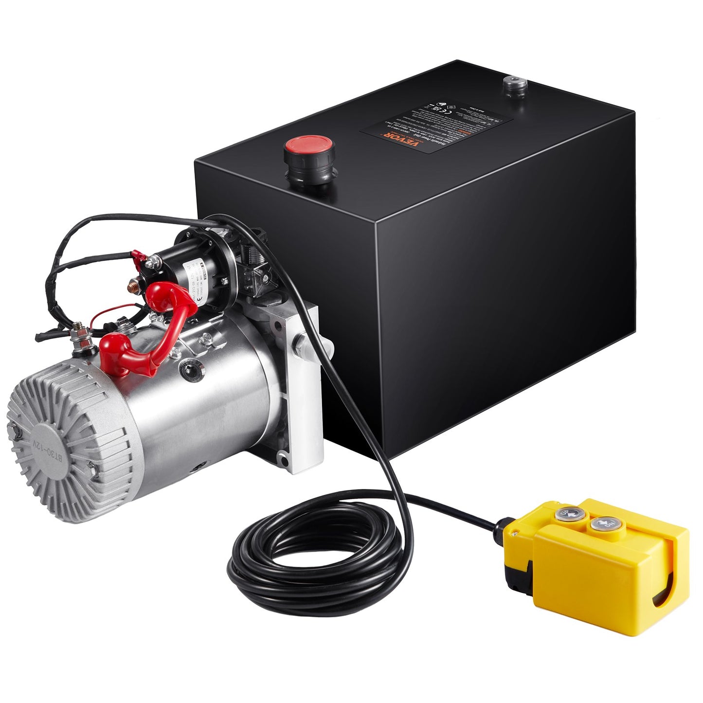Hydraulpump 20 Quart enkelverkande tippvagnspump Power Unit DC 12V