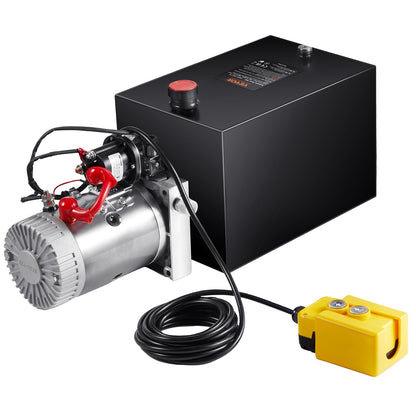 Hydraulpump 20 Quart enkelverkande tippvagnspump Power Unit DC 12V