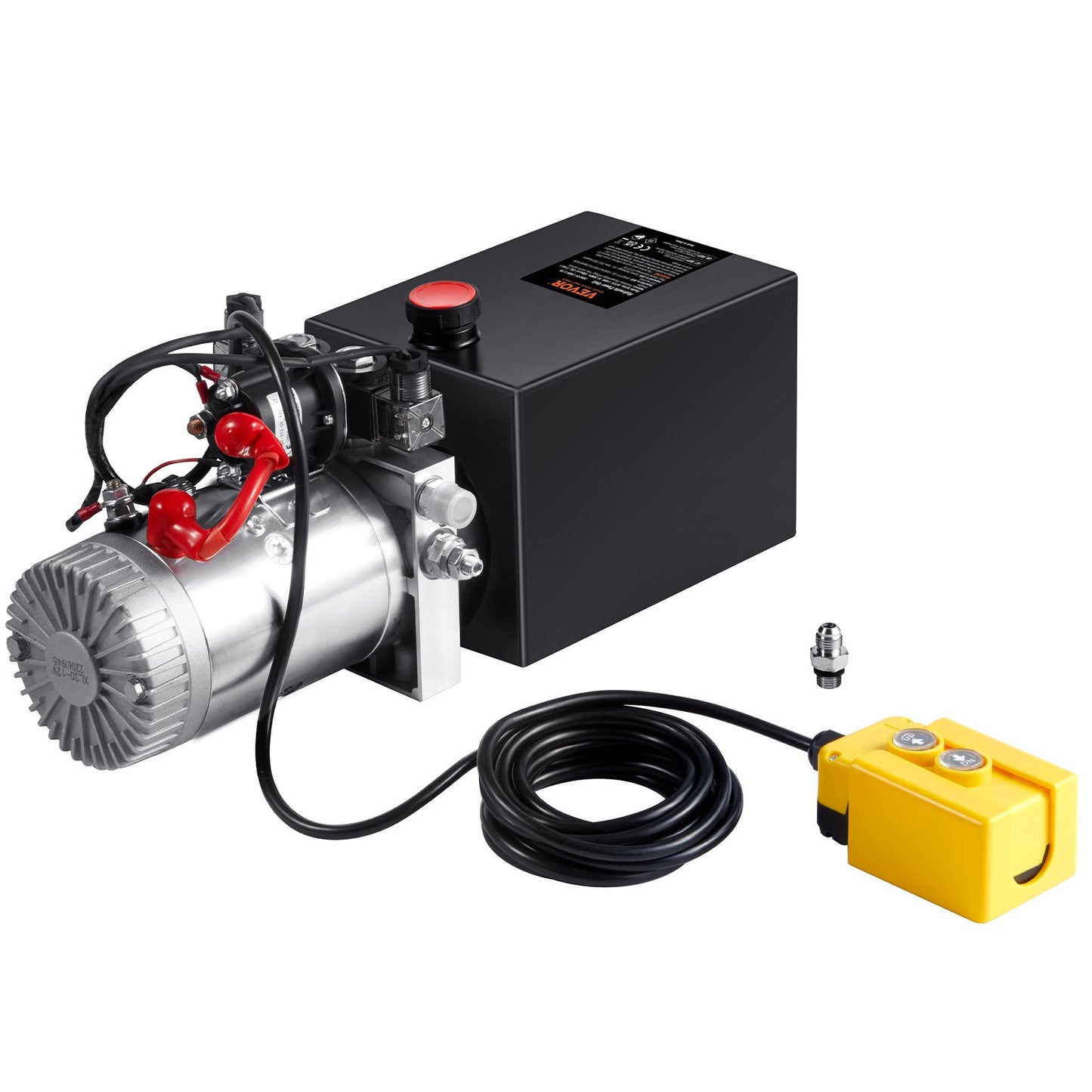 Hydraulpump 6 Quarts dubbelverkande tippvagnspump Power Unit DC 12V