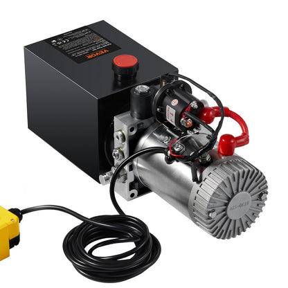 Hydraulpump 8 Quarts enkelverkande tippvagnspump Power Unit DC 12V