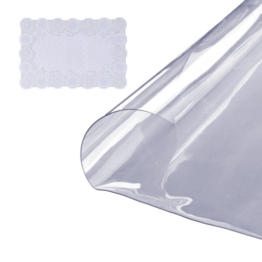 Transparente Tischdecke, runde Tischdecke (1230 mm), 1,5 mm dickes PVC-Kunststofftuch, wasserdichter Schreibtischschutz für Schreibtisch, Couchtisch, Esstisch