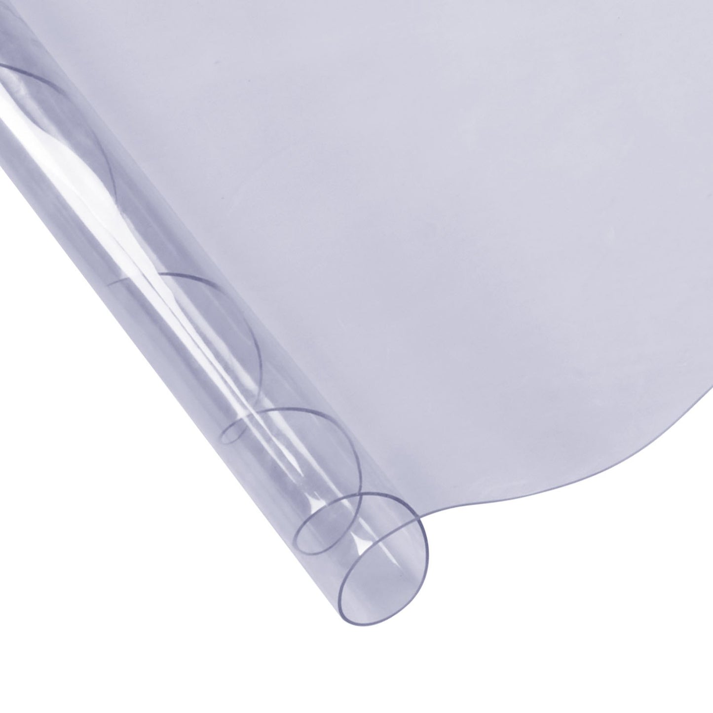 Transparente Tischdecke, runde Tischdecke (1230 mm), 1,5 mm dickes PVC-Kunststofftuch, wasserdichter Schreibtischschutz für Schreibtisch, Couchtisch, Esstisch