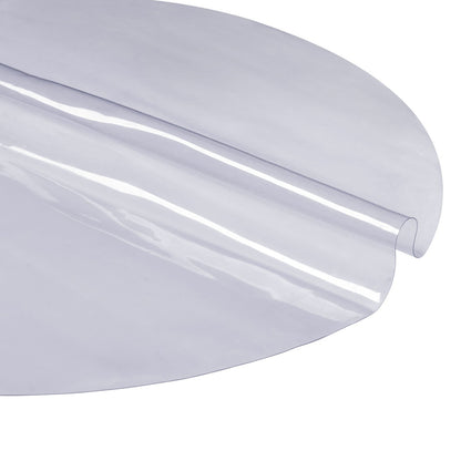 Transparente Tischdecke, runde Tischdecke (1230 mm), 1,5 mm dickes PVC-Kunststofftuch, wasserdichter Schreibtischschutz für Schreibtisch, Couchtisch, Esstisch