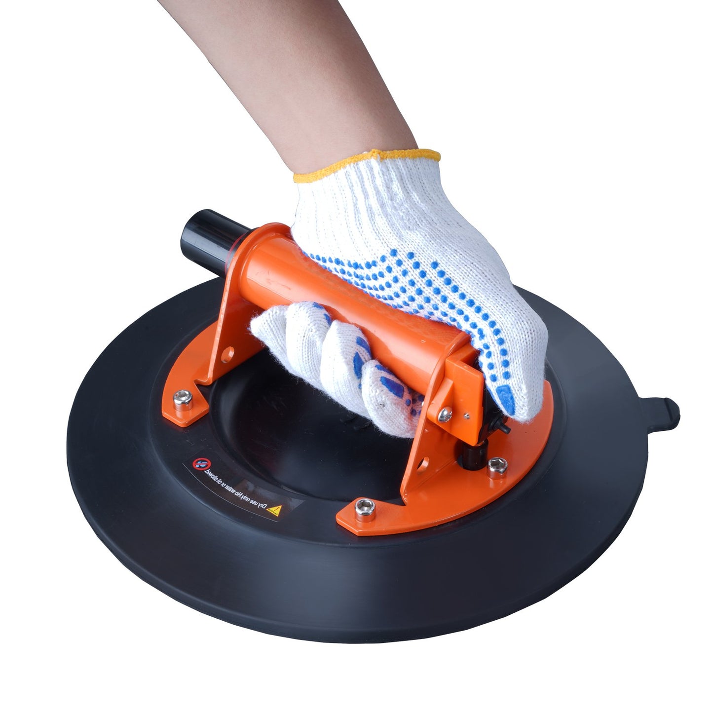 Glassugkopp, 10" 990 lbs lastkapacitet, vakuumsugkopp med stålhandtag & bärlåda, Heavy Duty industriell sugkoppslyftverktyg för glas, granit, kakel, metall, träpanellyft