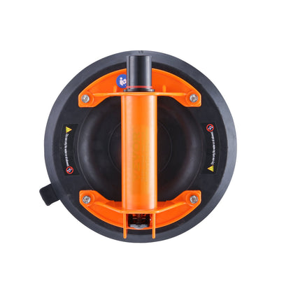 Glassugkopp, 8" 615 lbs lastkapacitet, vakuumsugkopp med stålhandtag och bärlåda, tunga industriella sugkoppslyftverktyg för glas, granit, kakel, metall, träpanellyft