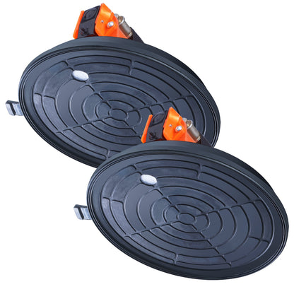 Glassugkopp, 8" 2-pack 615 lbs lastkapacitet, vakuumsugkopp med stålhandtag och bärlåda, tunga industriella sugkoppslyftverktyg för glas, granit, kakel, metall, trälyft